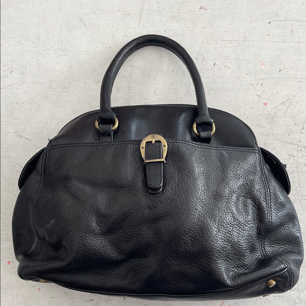 Etienne Aigner Black Leather Satchel